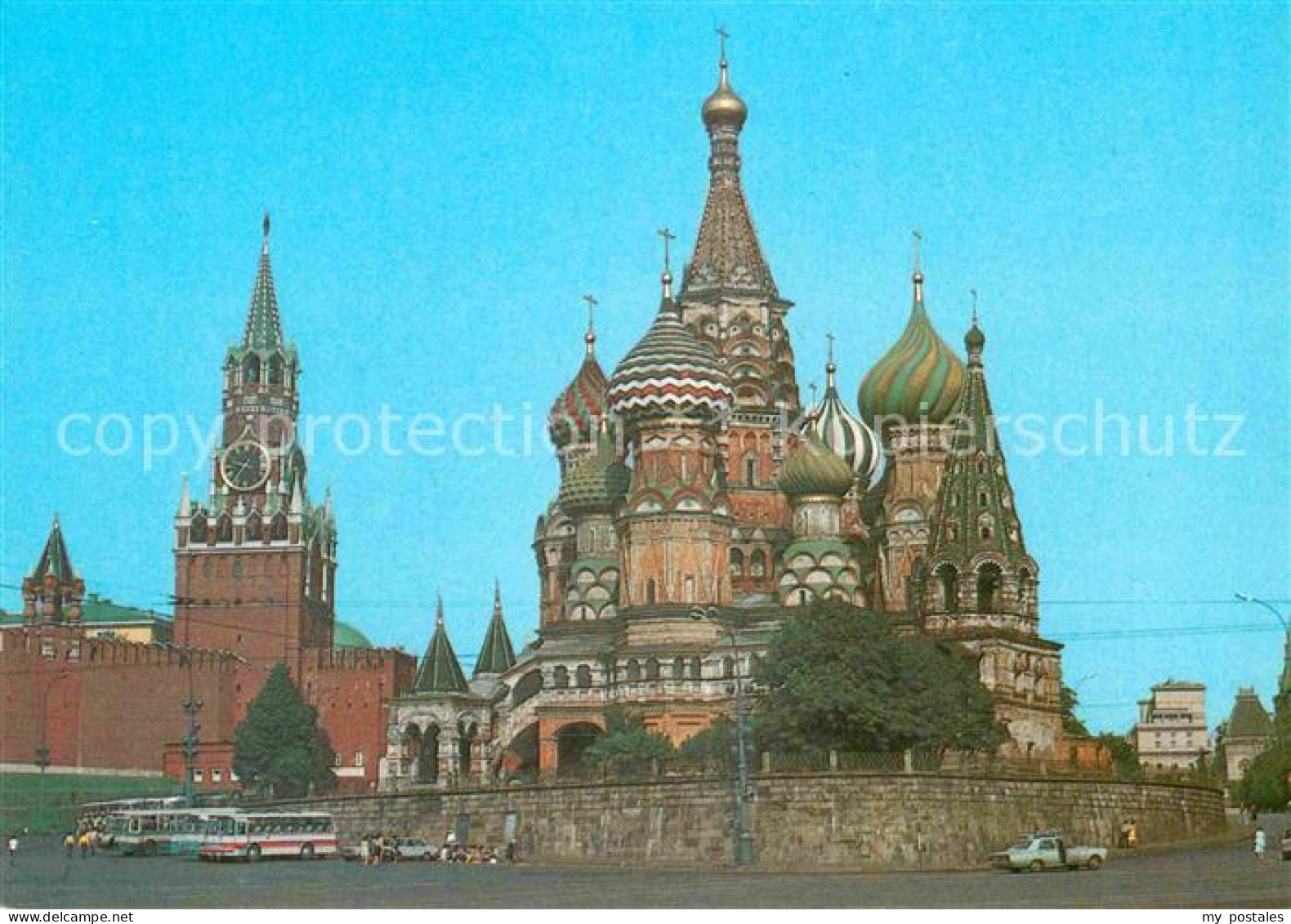 72740240 Moscow Moskva Pokrow Kathedrale Spasskiy Turm  Moscow - Russland