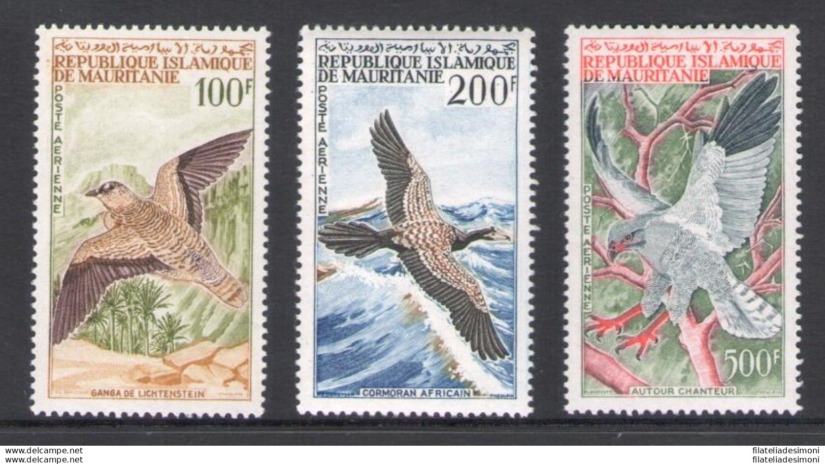 1964 MAURITANIE - Posta Aerea - Catalogo Yvert N. 34-36 - Uccelli - 3 Valori - MNH** - Other & Unclassified