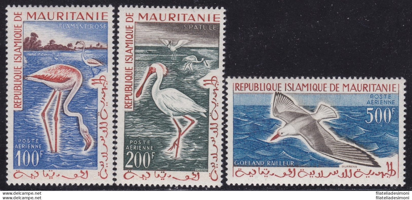 1961 MAURITANIE - Posta Aerea - Catalogo Yvert N. 18-20 - Uccelli - 3 Valori - MNH** - Autres & Non Classés