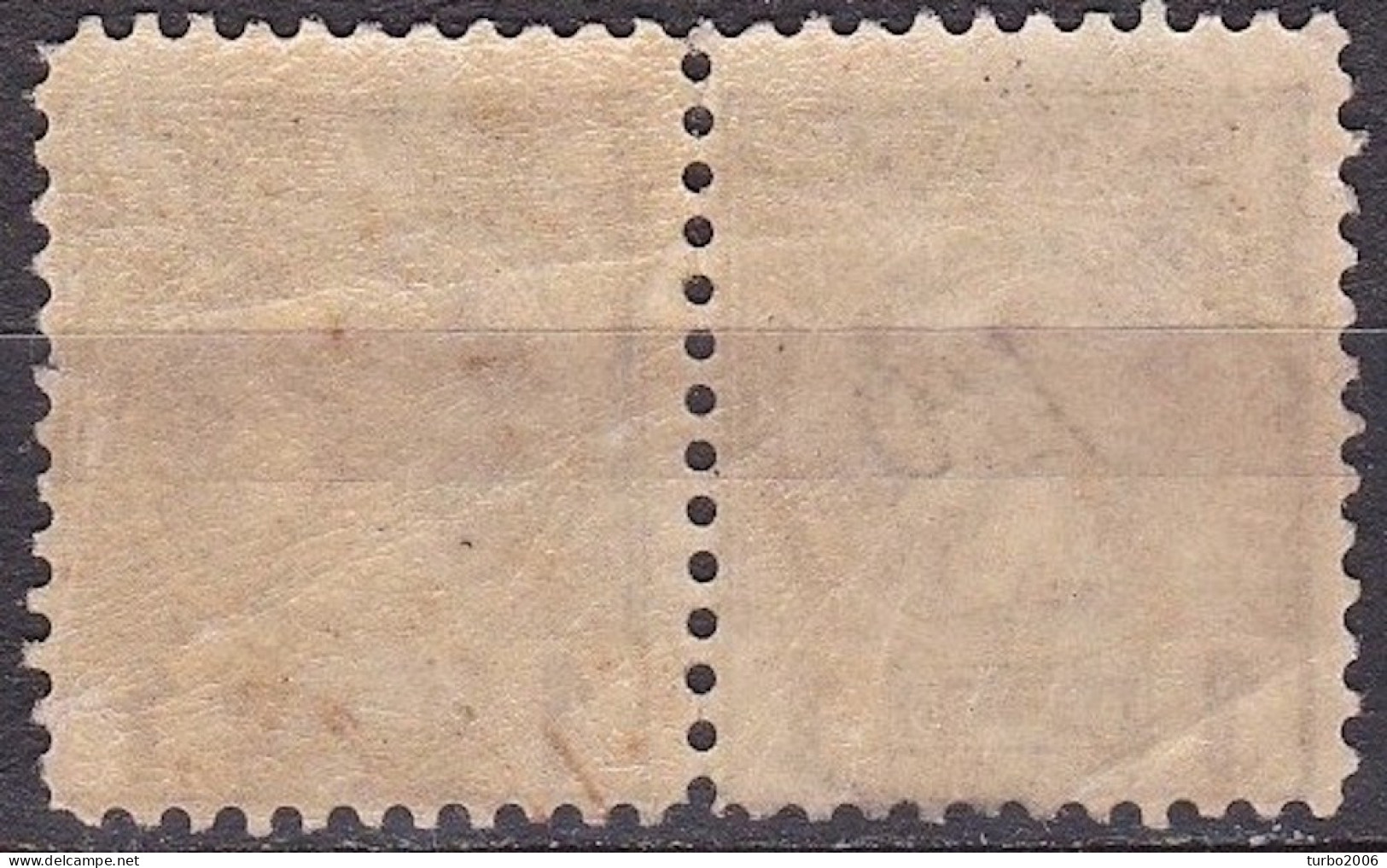 GREECE 1889-91 Small Hermes Head 1 L Grey Brown Athens Issue Perforated 11½ Vl. 93 A In Used Pair - Gebruikt