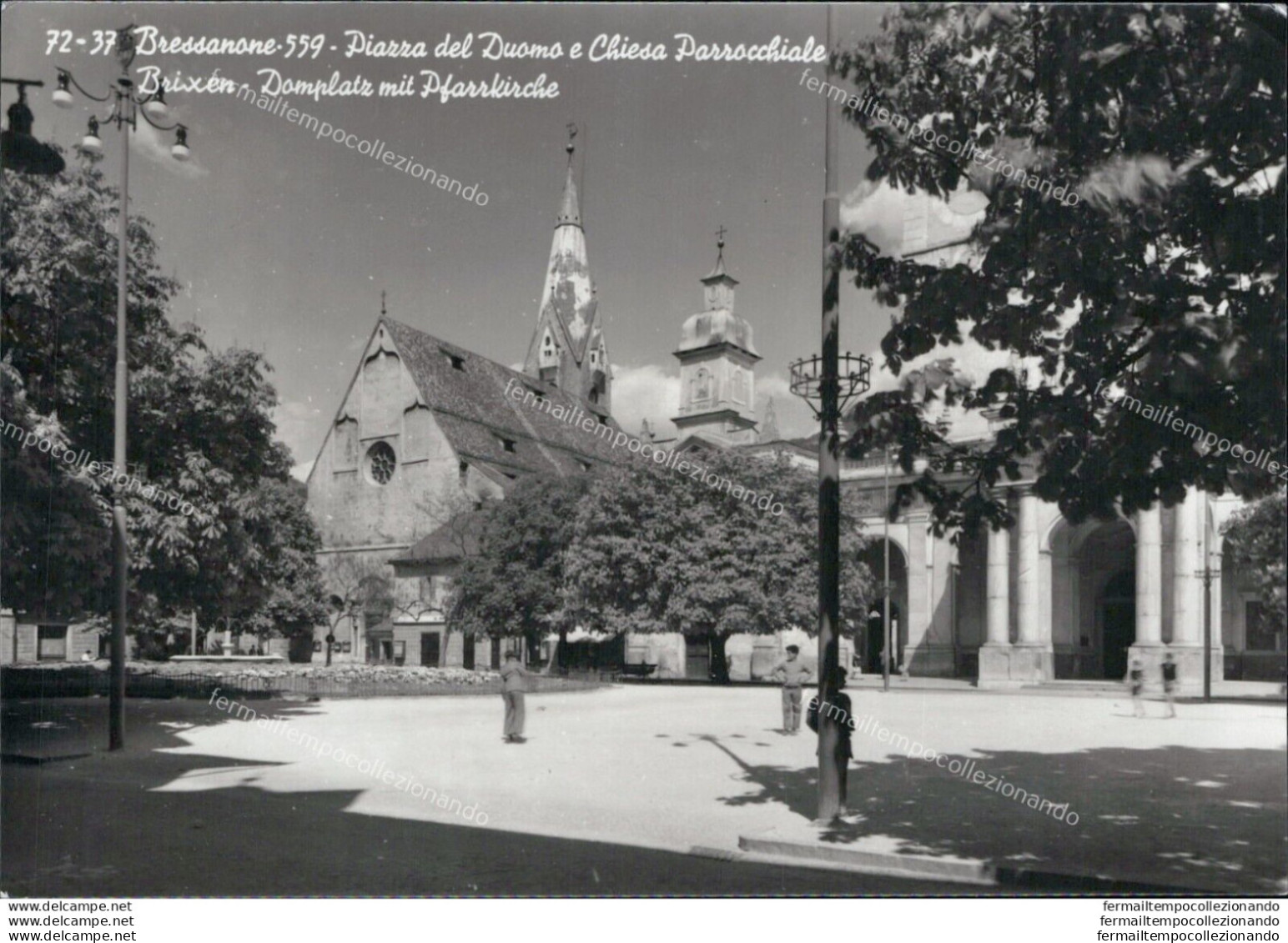 Ar375 Cartolina Bressanone Piazza Del Duomo E Chiesa Parrocchiale Bolzano - Bolzano