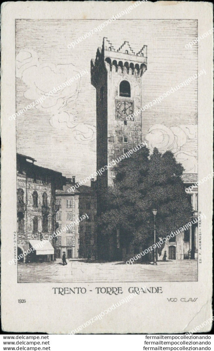 Bm154 Cartolina Trento Citta' Torre Grande - Bolzano (Bozen)