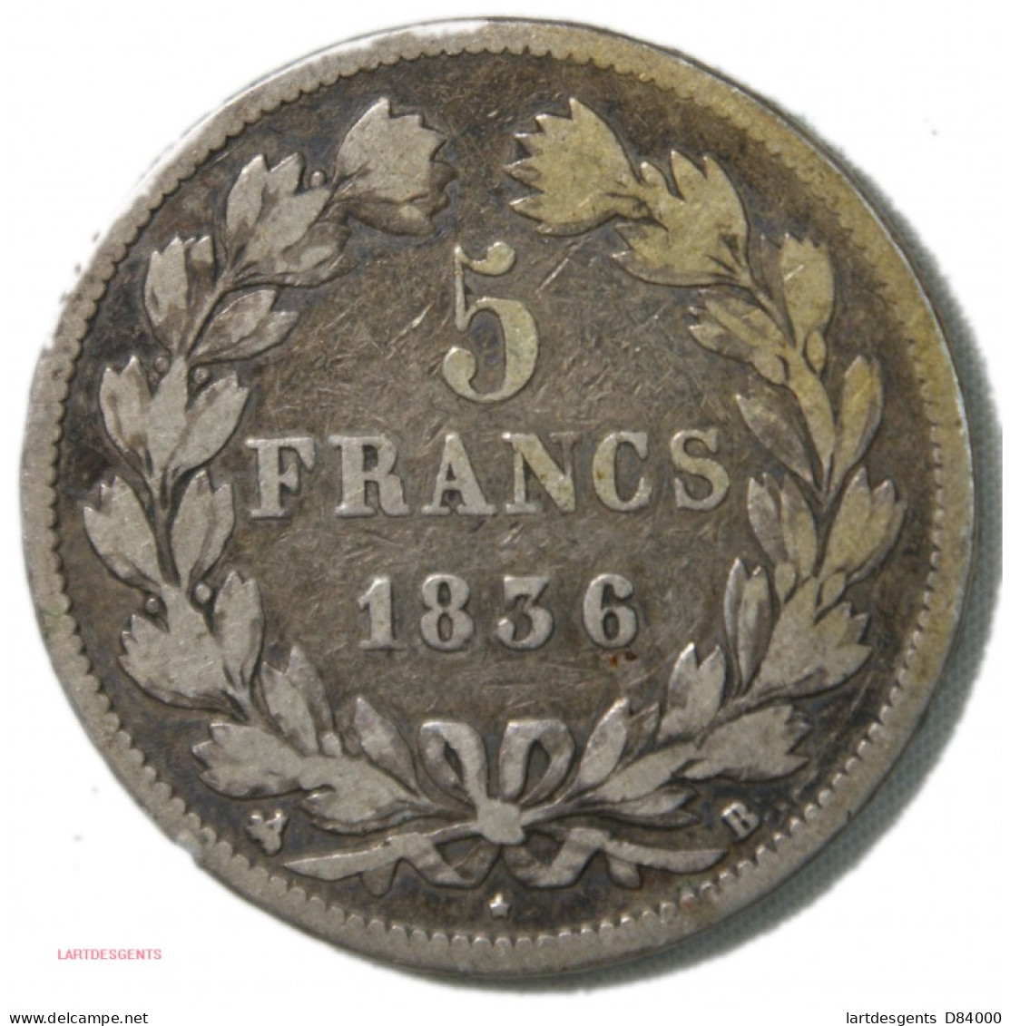 Louis Philippe Ier- 5 Francs 1836 ROUEN, Lartdesgents - Andere & Zonder Classificatie