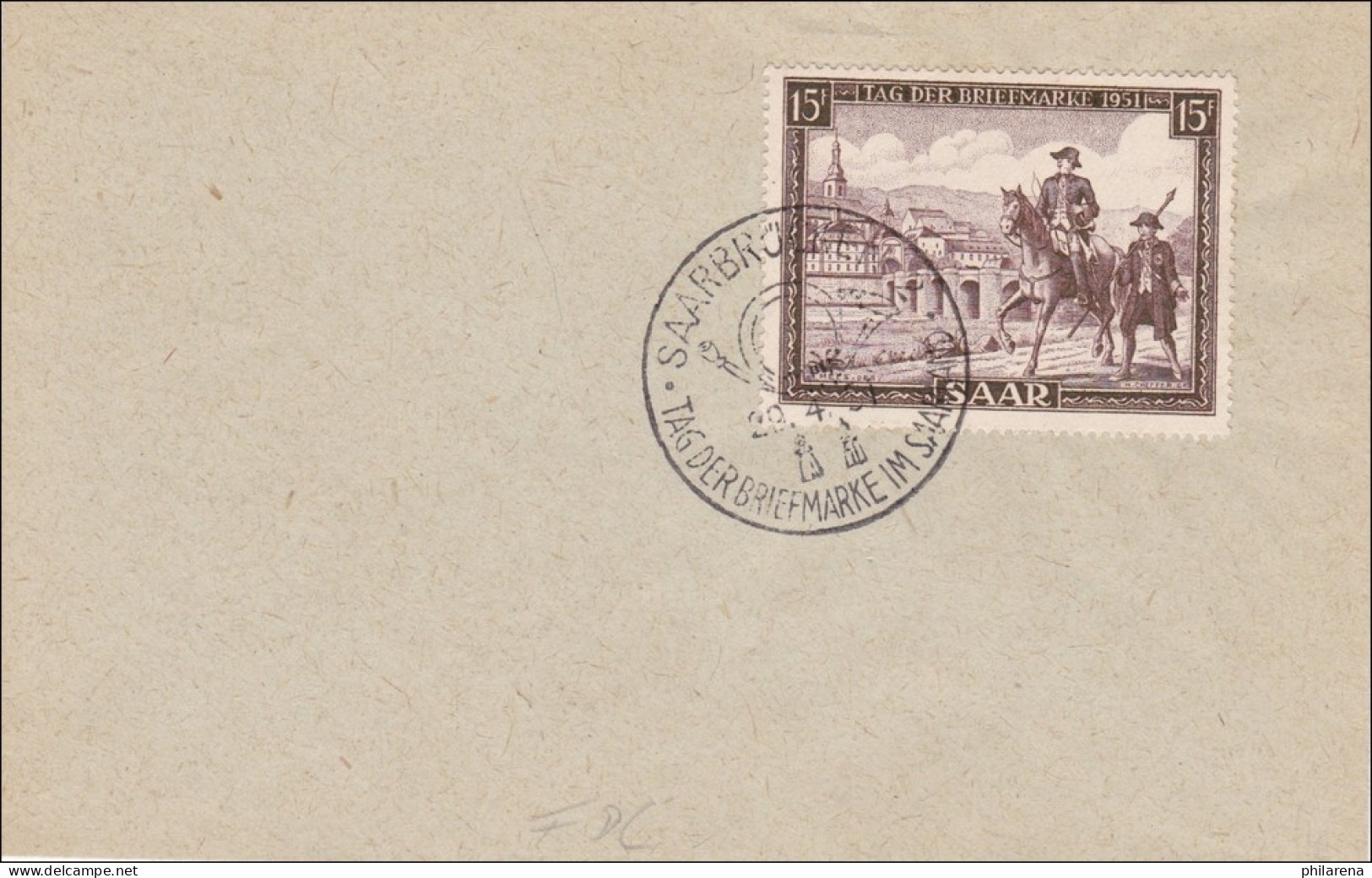 Saar: Saarbrücken Tag Der Briefmarke 1951, FDC - Brieven En Documenten