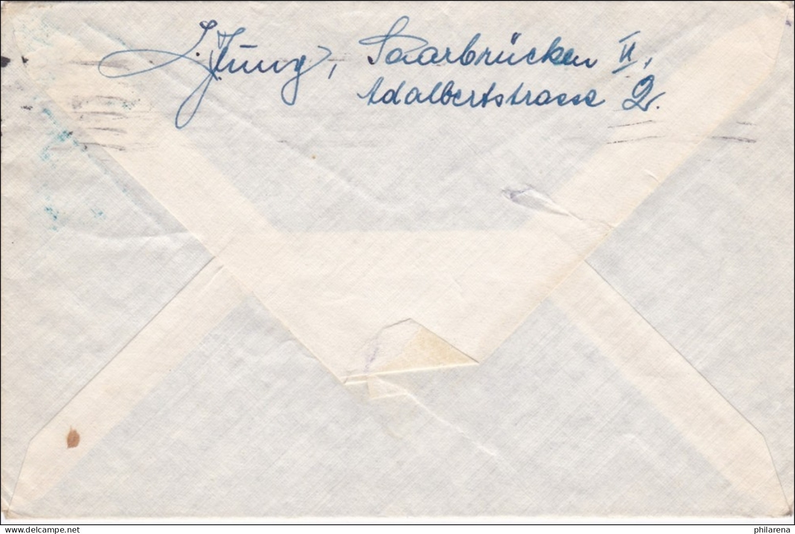 Saar: 1948 Saarbrücken Nach Waldershof - Lettres & Documents