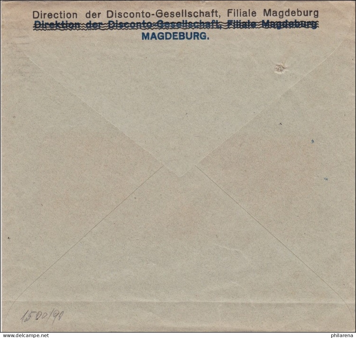 Gebühr Bezahlt: Magdeburg, Discount Gesellschaft 1923 - Cartas & Documentos
