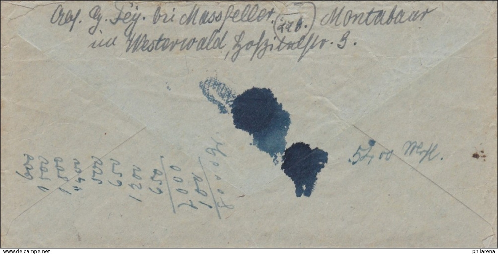 Gebühr Bezahlt: Montabaur 1947 Nach Bischofswerda Mit Briefinhalt - Briefe U. Dokumente