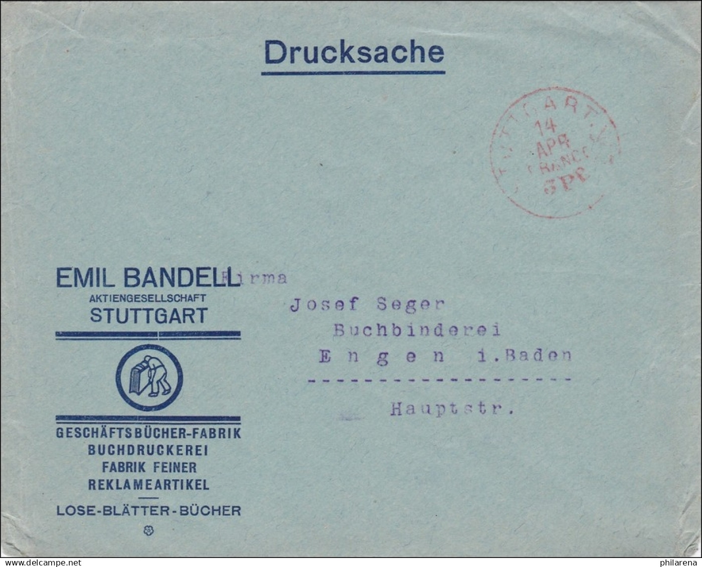 Gebühr Bezahlt:  Drucksache Brief Aus Stuttgart - Lettres & Documents