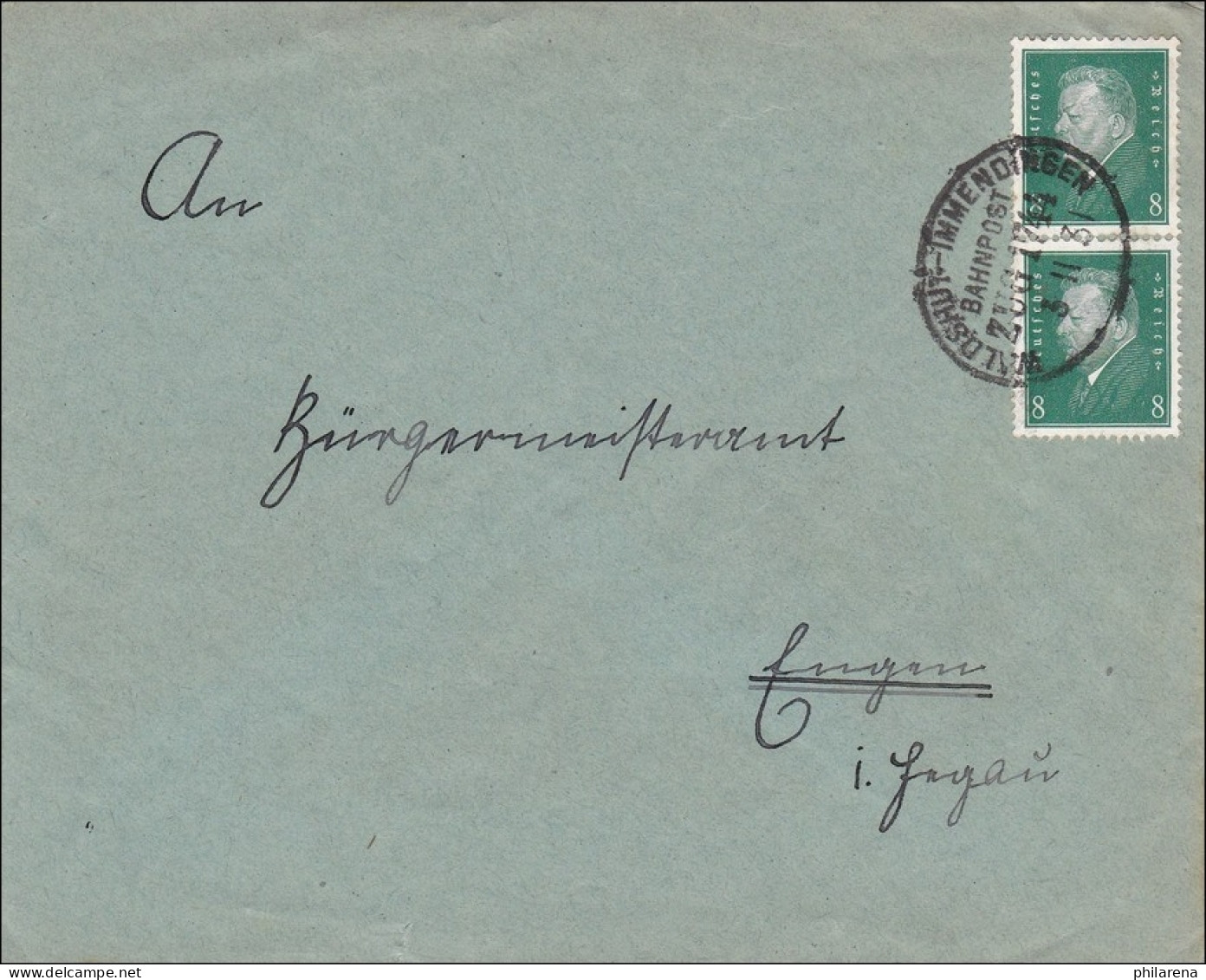 Bahnpost: Brief Mit Zugstempel Waldshut-Immendingen 1931 - Covers & Documents