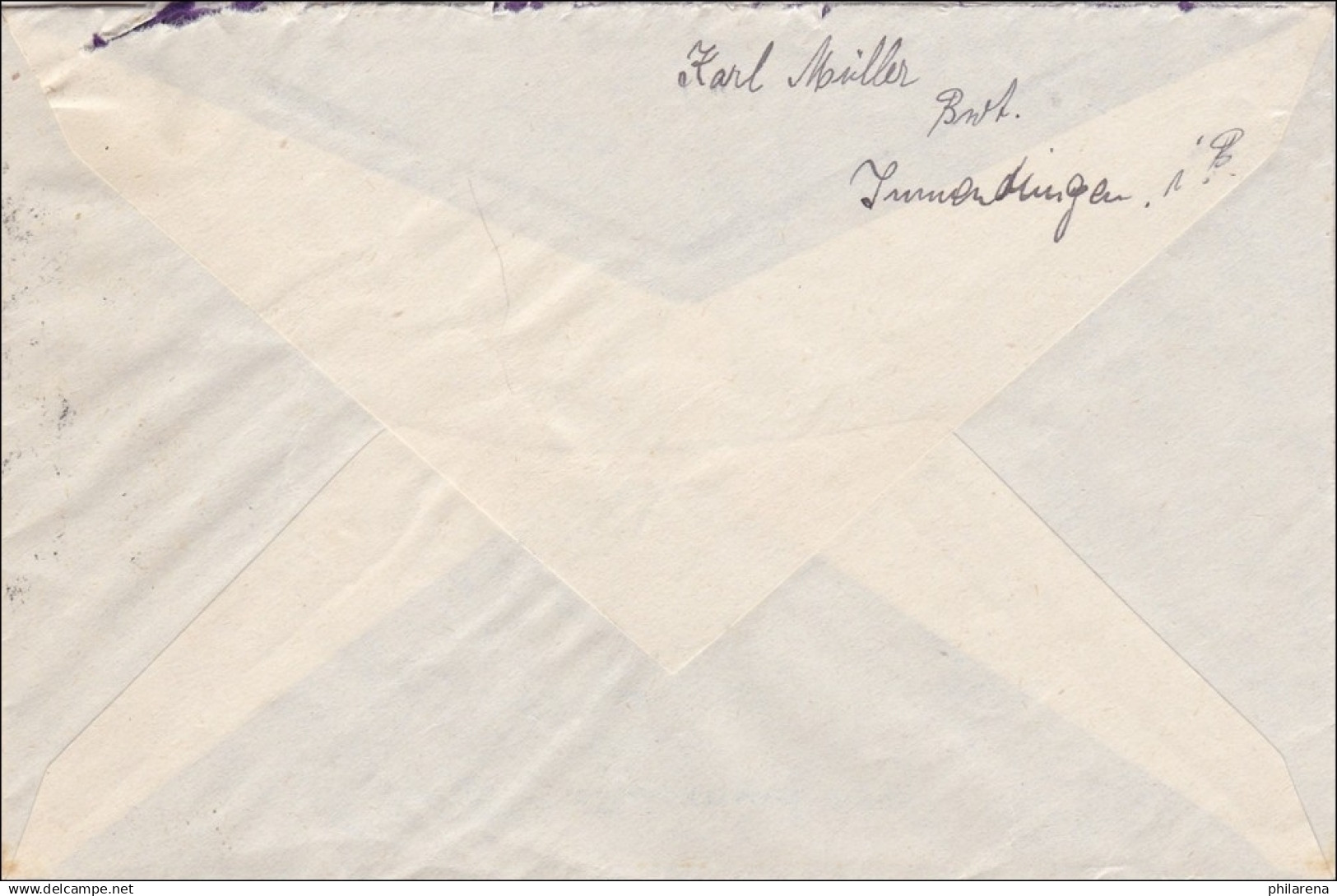 Bahnpost: Brief Von Immendingen Mit Zugstempel Konstanz-Offenburg 1929 - Cartas & Documentos