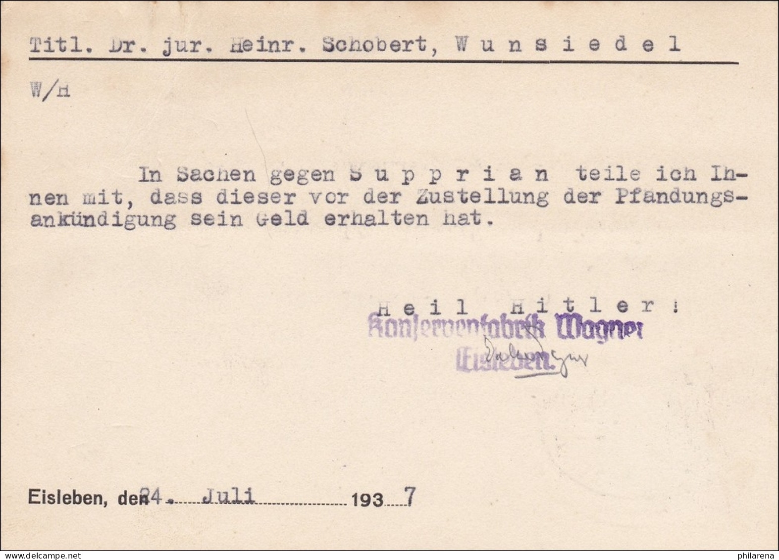 Bahnpost: Postkarte Aus Eisleben Nach Wunsiedel Mit Zugstempel-Halle-Kassel 1937 - Covers & Documents
