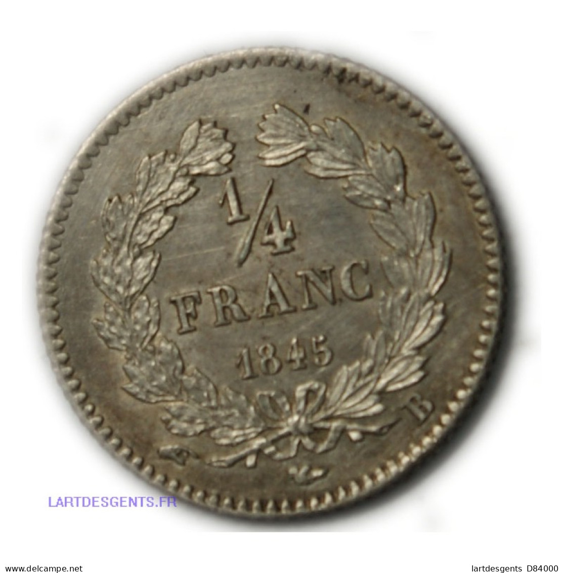Louis Philippe Ier - 1/4 Franc 1845 B Rouen Splendide, Lartdesgents - Other & Unclassified