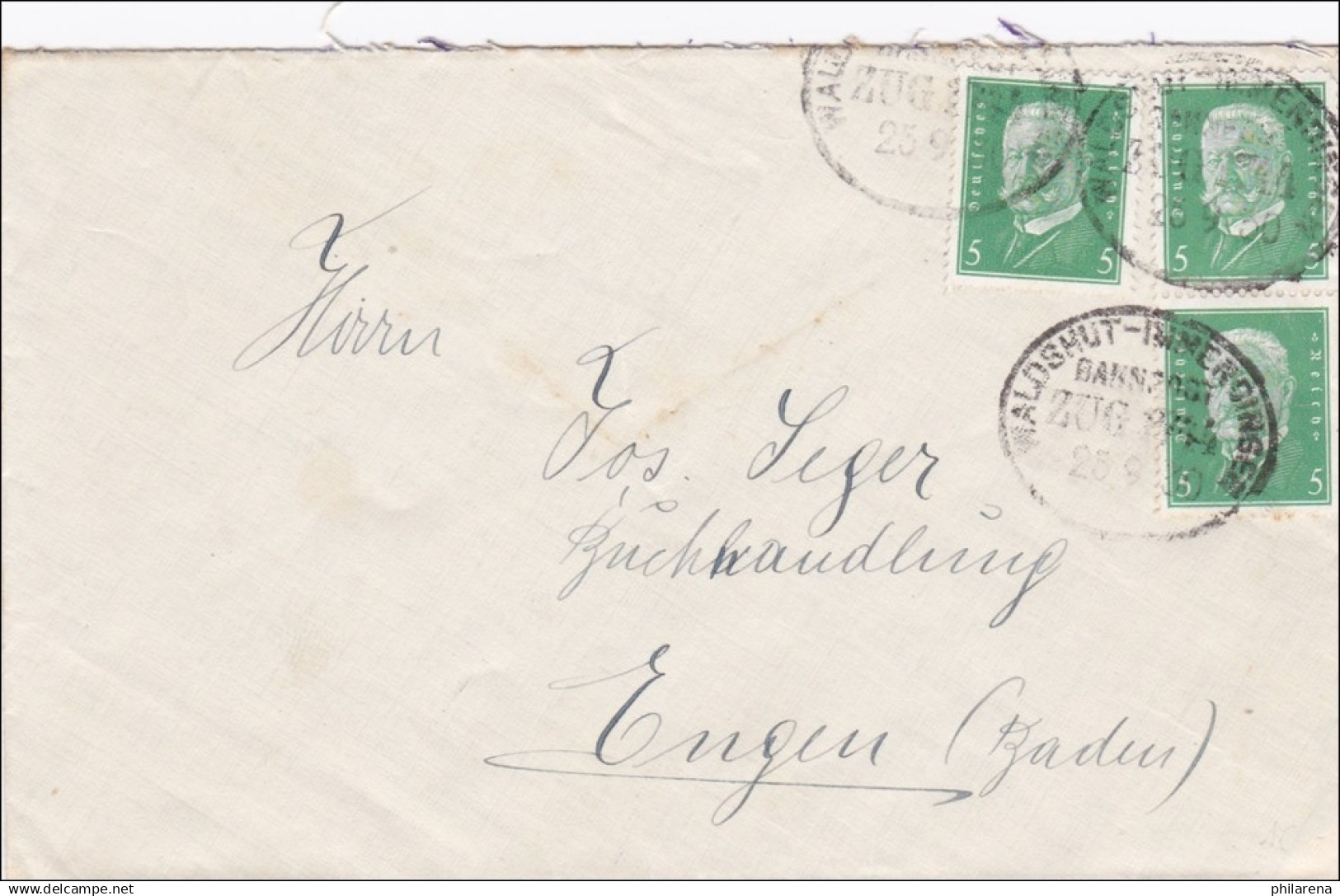 Bahnpost: Brief Mit Zugstempel Waldshut-Immendingen 1930 - Lettres & Documents