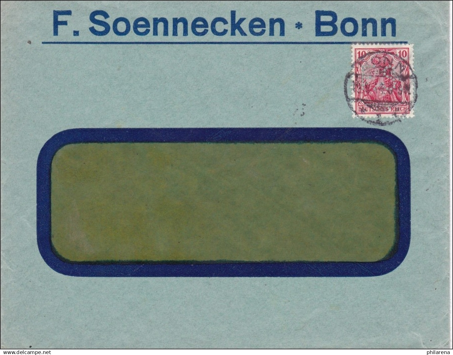 Perfin: Brief Aus Bonn, Soennecken 1914, F.S. - Covers & Documents