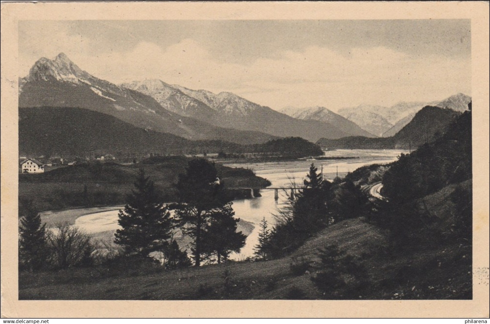 Bahnpost: Ansichtskarte Lechtal Mit Zugstempel - Lettres & Documents