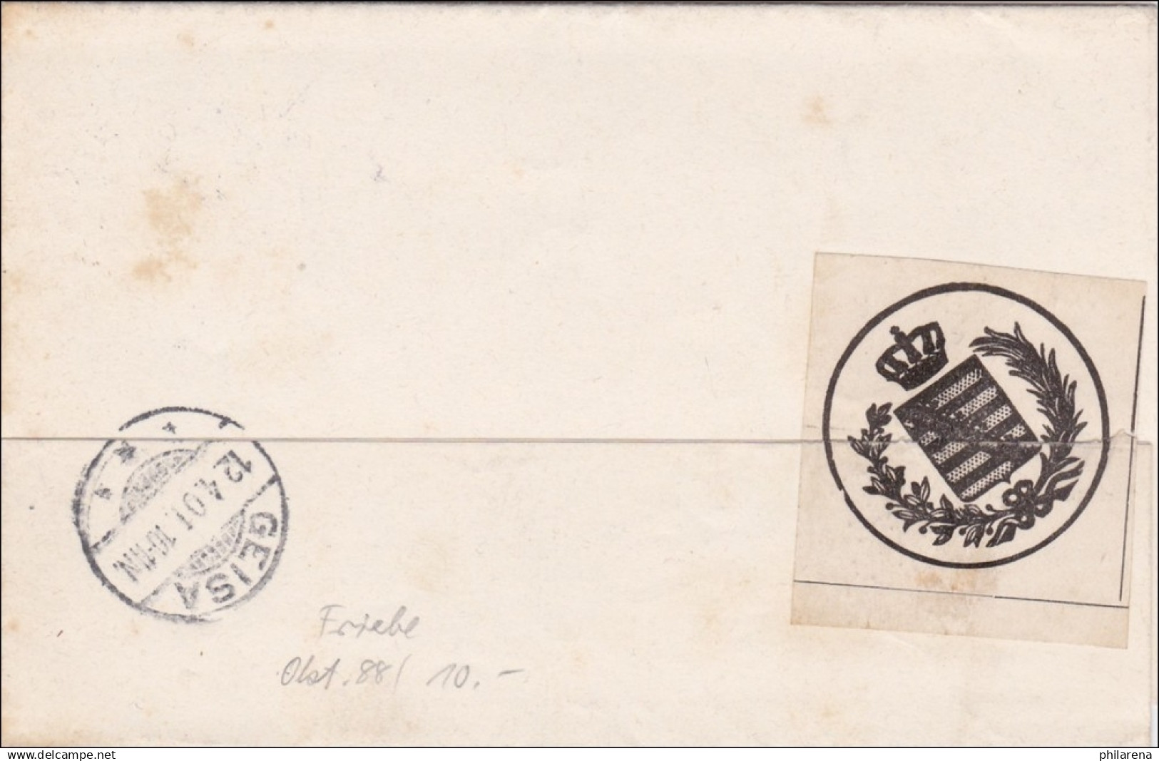 Dermbach/Feldabahn 1901 Nach Geisa - Storia Postale