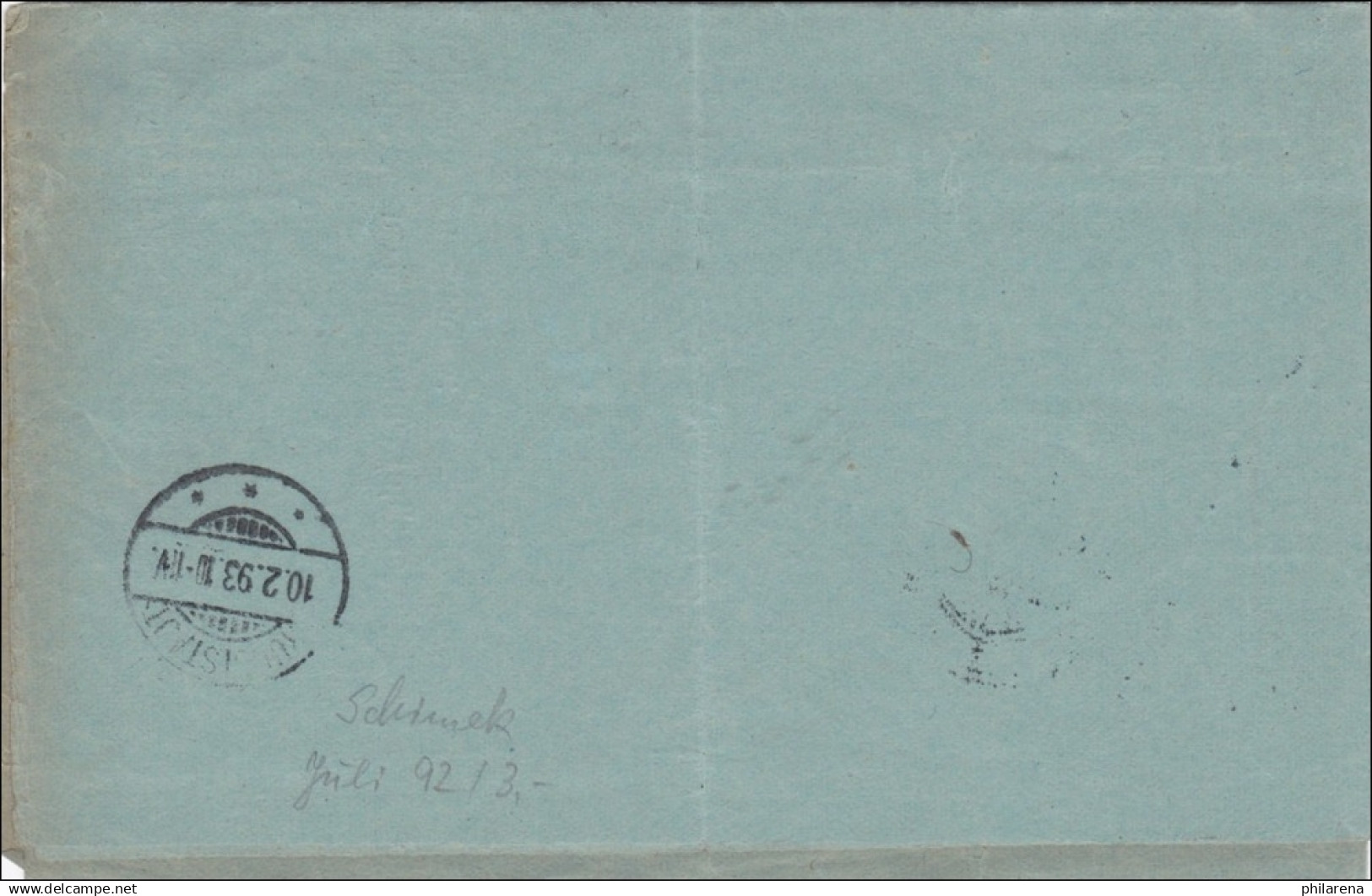 Postzustellurkunde Zeulenroda Nach Rudolstadt 1893 - Briefe U. Dokumente
