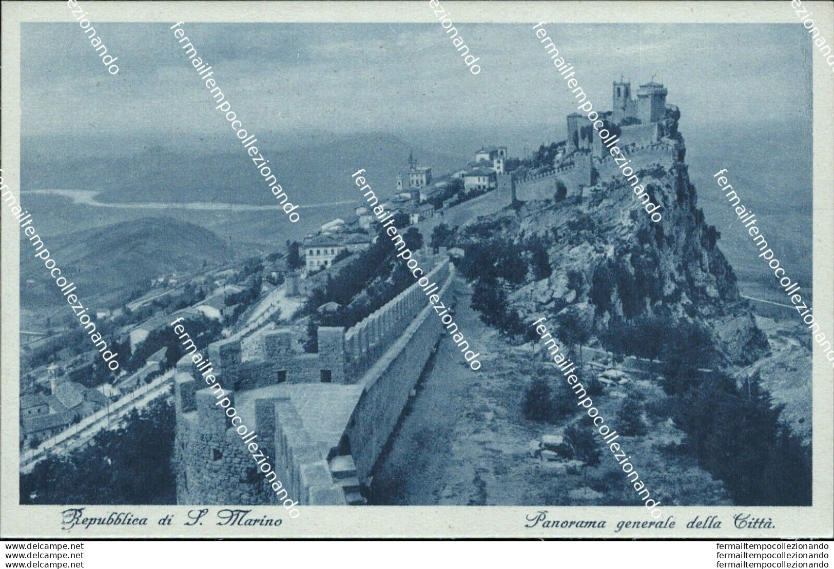 Ba2 Cartolina Repubblica Di San Marino Panorama Generale Della Citta' - Saint-Marin