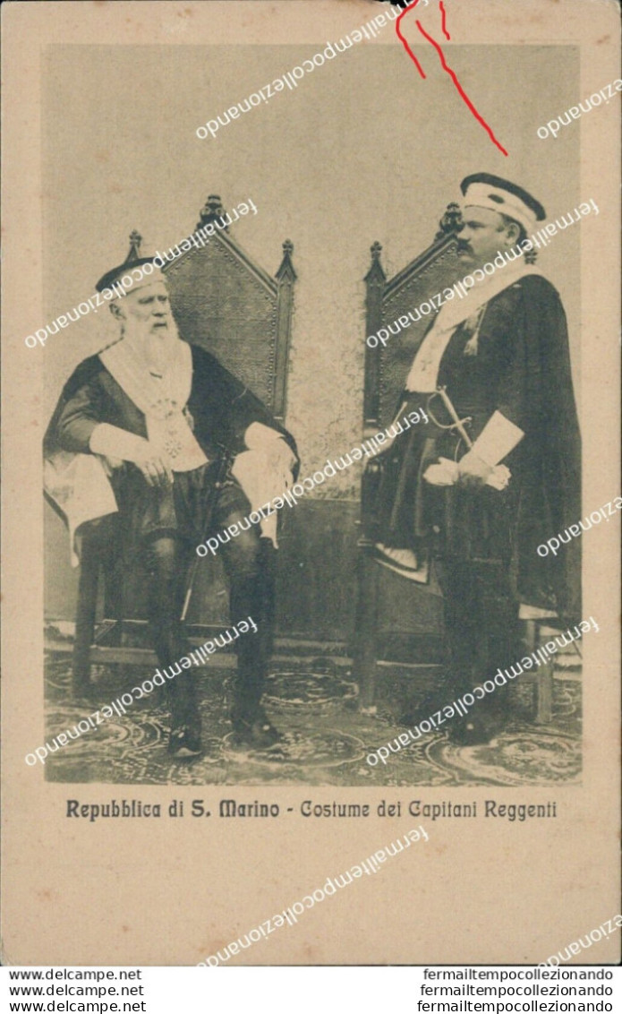 Bc297 Cartolina Repubblica Di San Marino Costume Dei Capitani Reggenti - San Marino