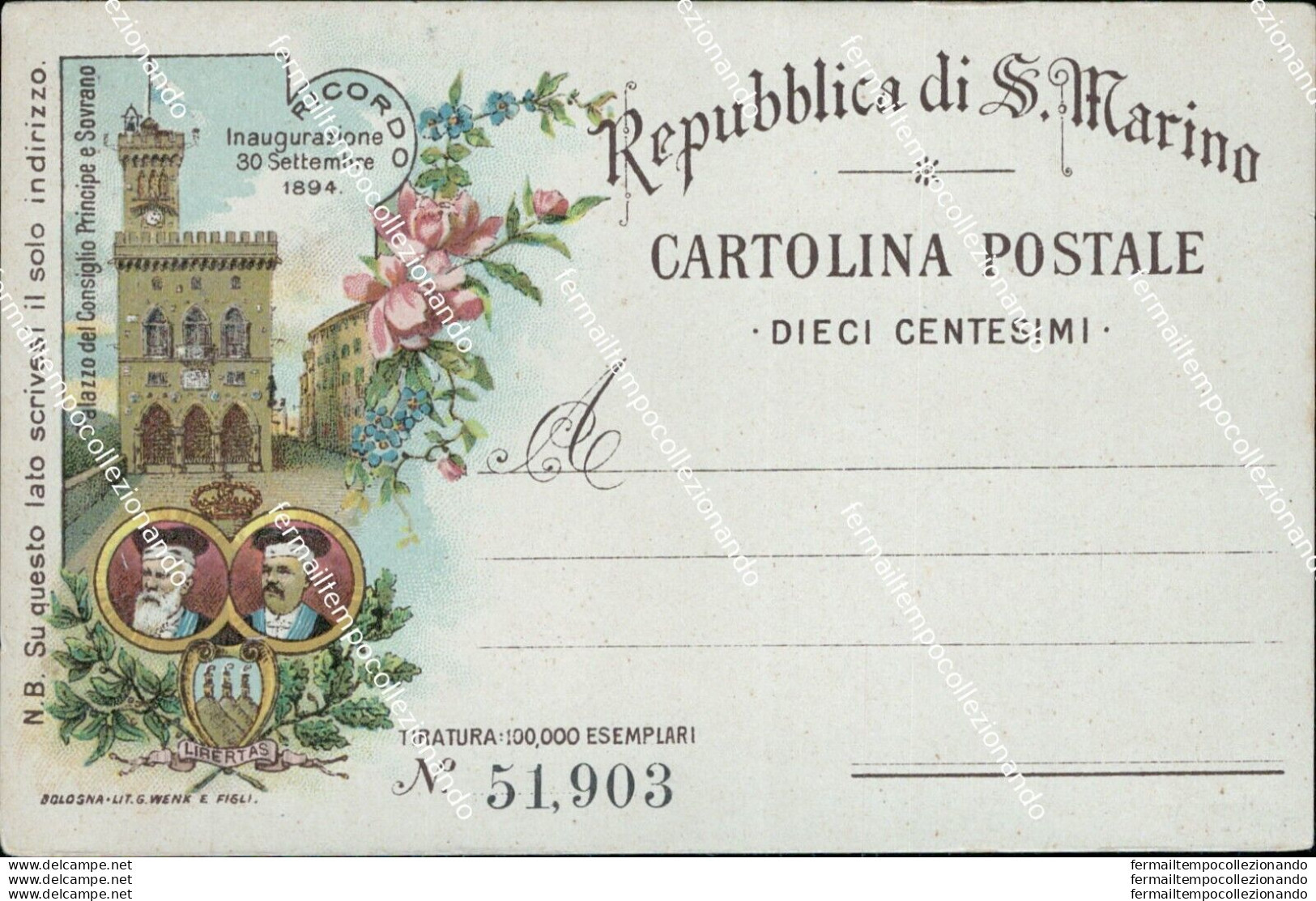 Bc406 Cartolina Castrocaro La Rocca E La Torre Forli' 1901 - San Marino