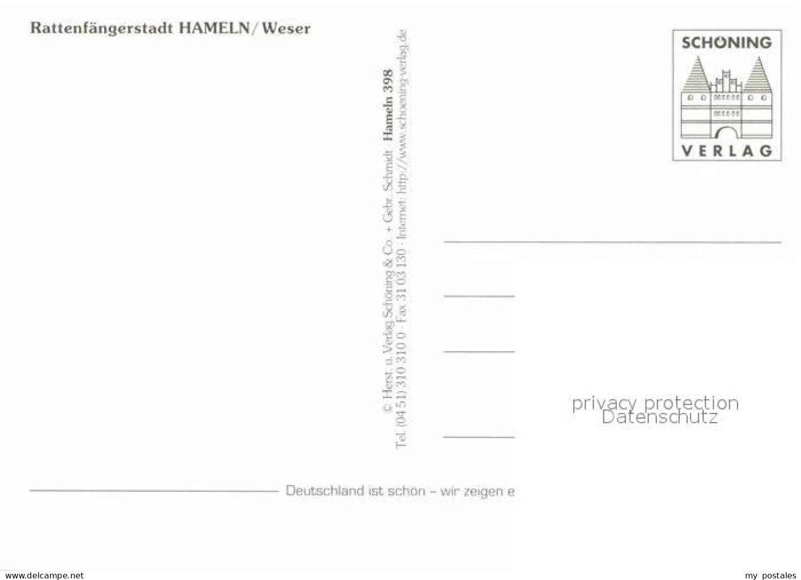 72739846 Hameln Osterstrasse Hochzeitshaus Baeckerstrasse Weser Rattenfaengerspi - Other & Unclassified