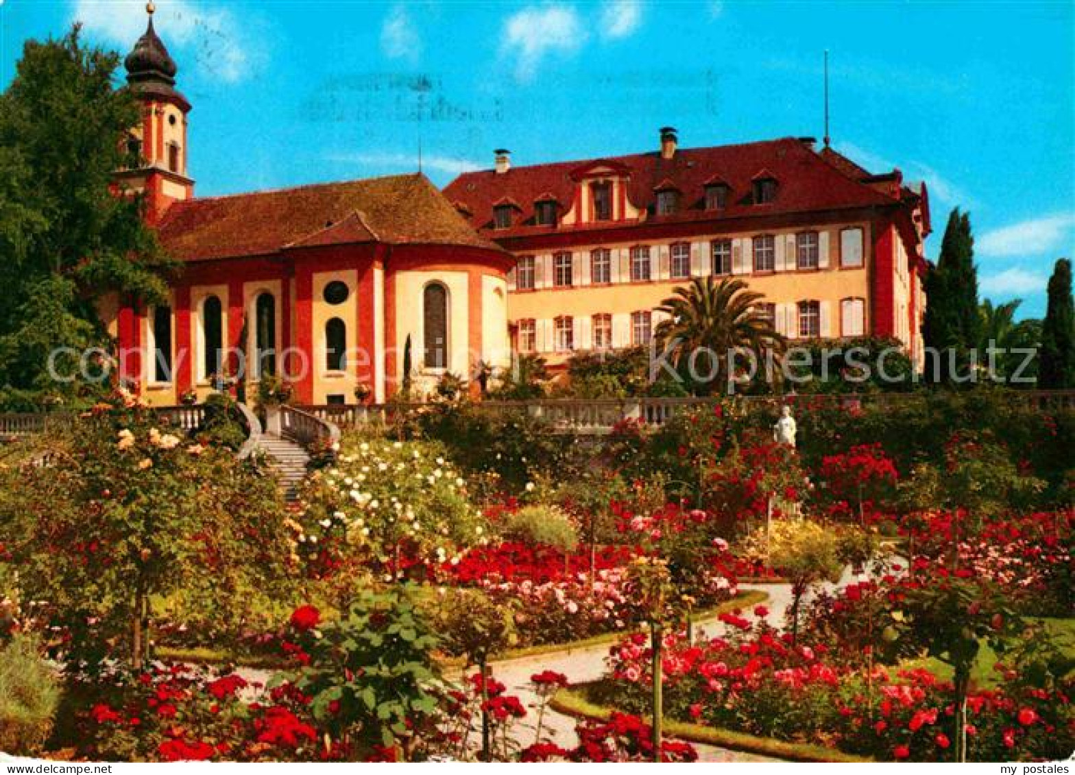 72739830 Insel Mainau Rosengarten Mit Schloss Und Kirche Konstanz Bodensee - Konstanz