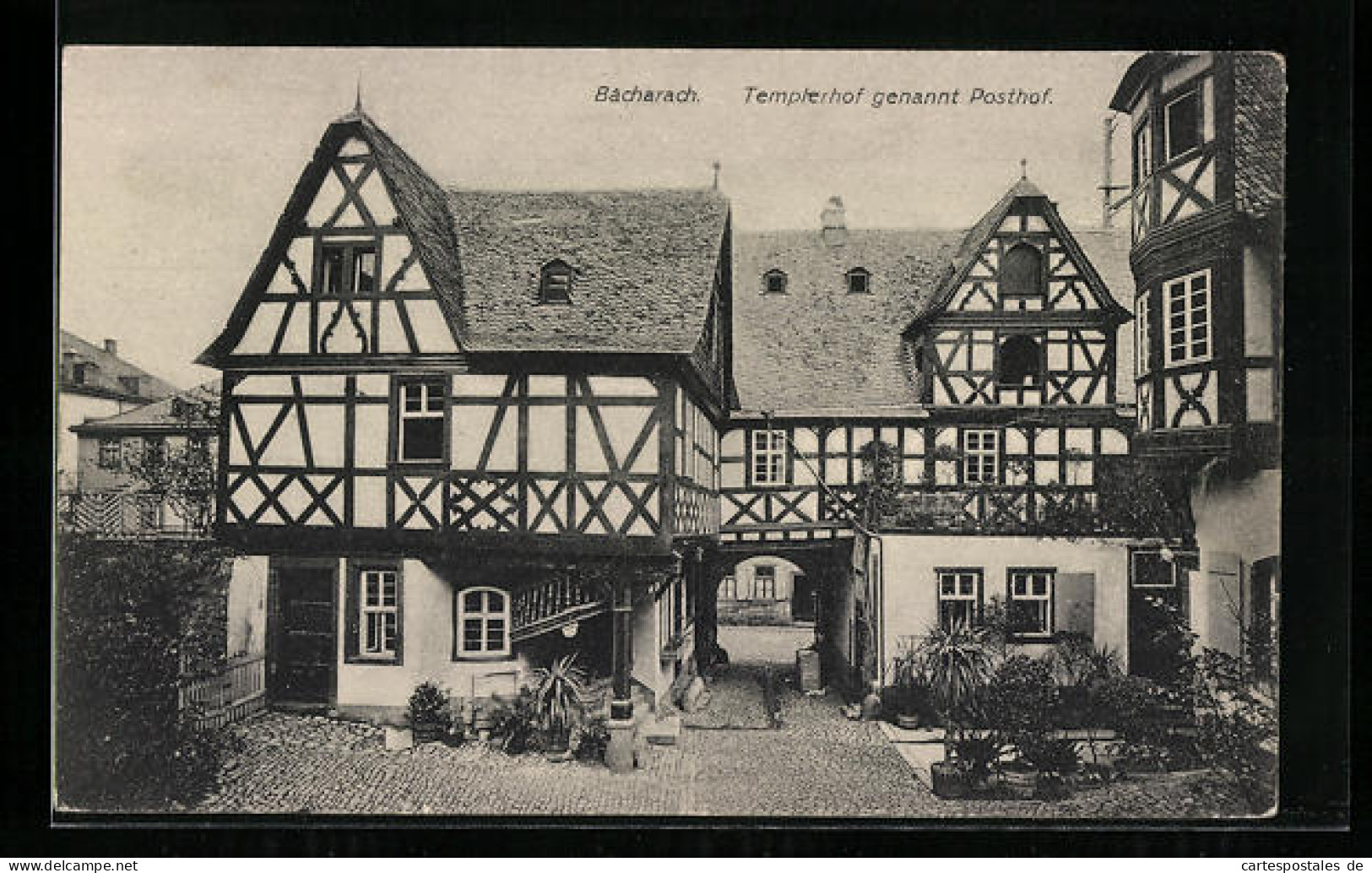 AK Bacharach, Templerhof Genannt Posthof, Fachwerkhaus  - Bacharach