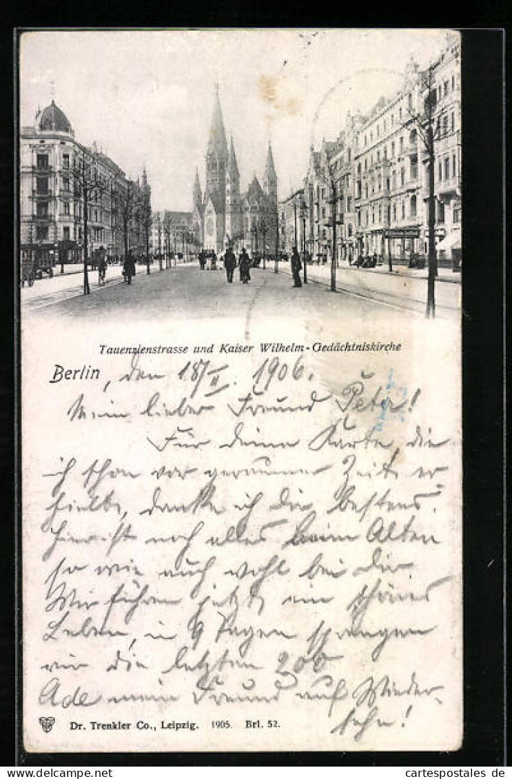 AK Berlin, Tauenzienstrasse Und Kaiser Wilhelm-Gedächtniskirche  - Charlottenburg