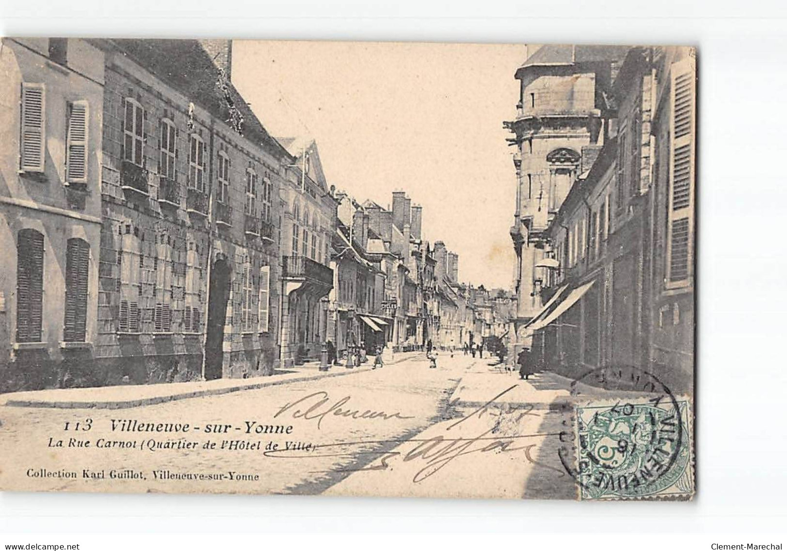 VILLENEUVE SUR YONNE - La Rue Carnot - Très Bon état - Villeneuve-sur-Yonne