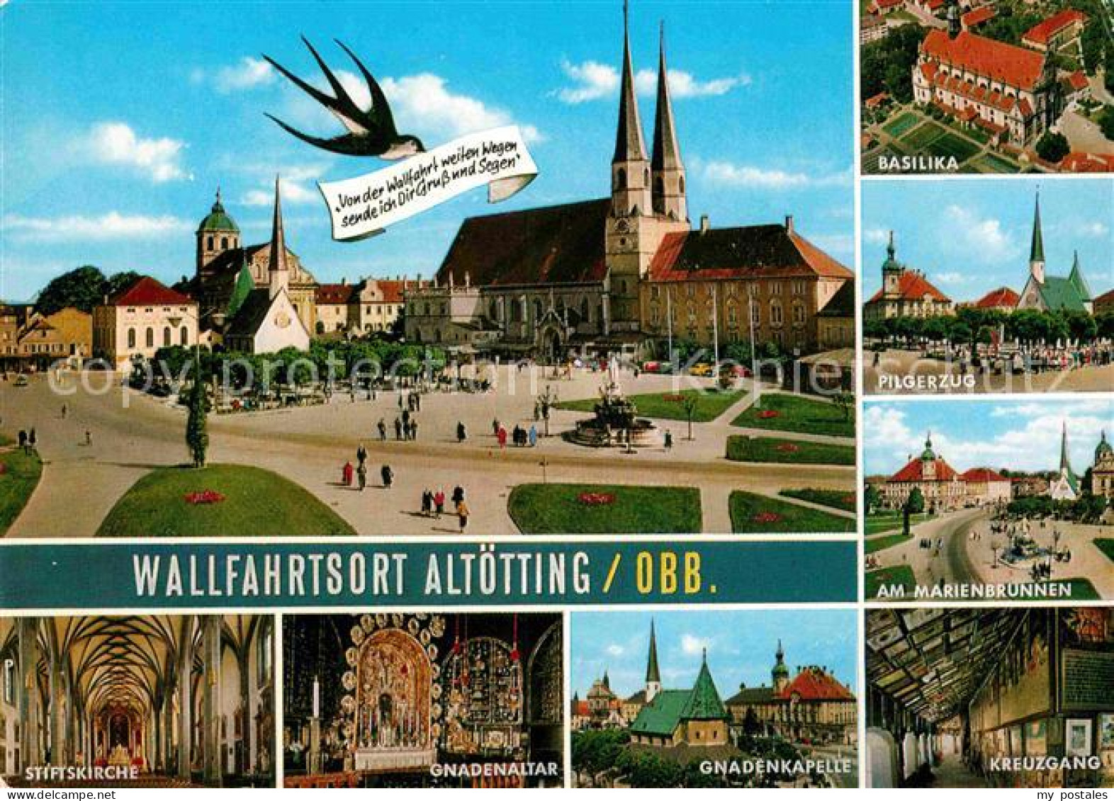 72739736 Altoetting Stiftskirche Basilika Pilgerzug Marienbrunnen Gnadenkapelle  - Altoetting