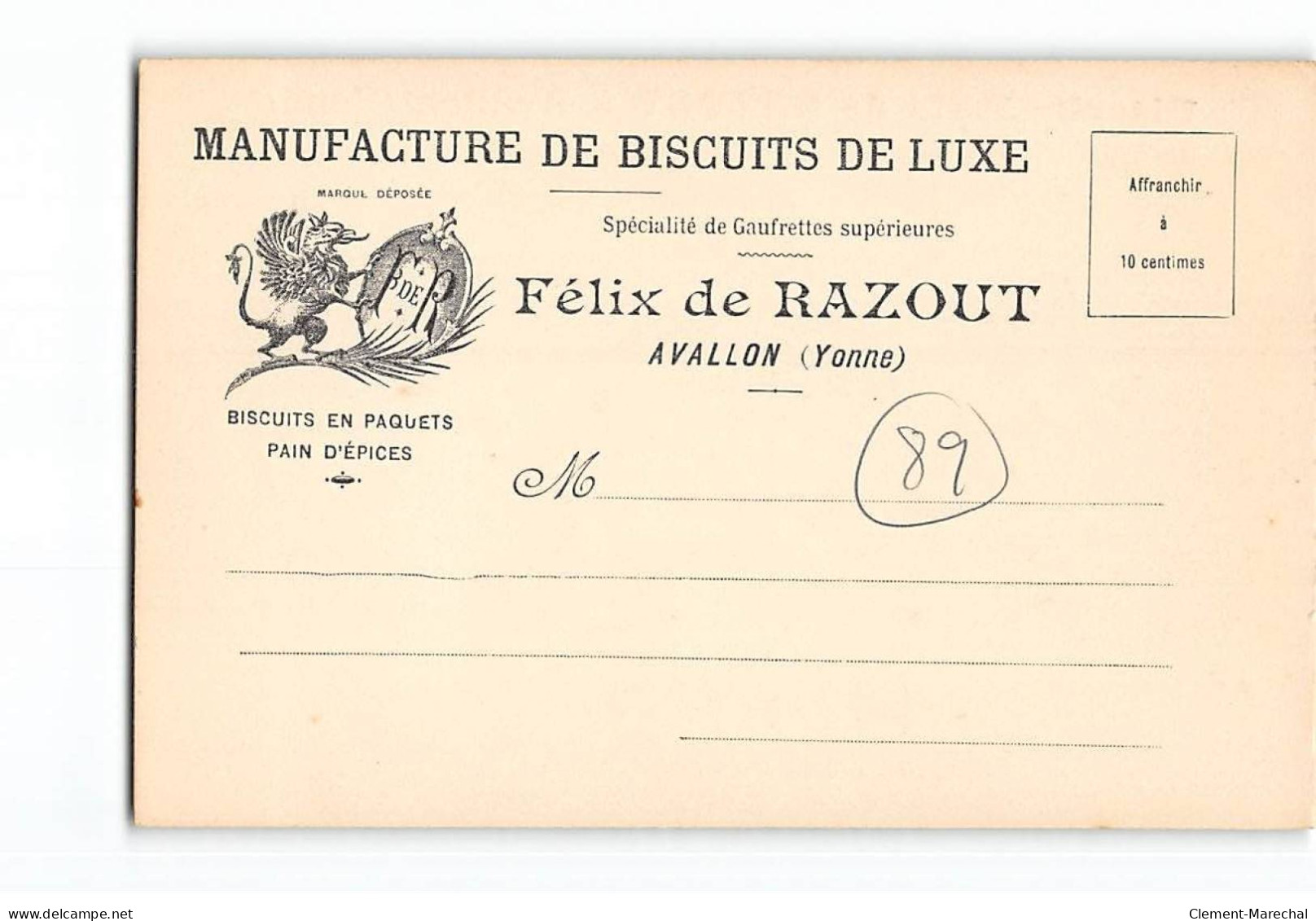 AVALLON - Pont Des Gardes - Biscuits Félix De Razout - Très Bon état - Avallon