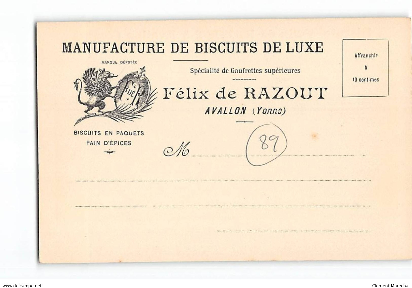 AVALLON - Vue Prise De La Morlande - Biscuits Félix De Razout - Très Bon état - Avallon