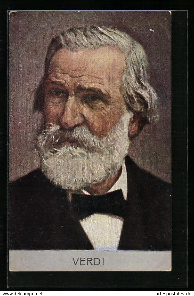 AK Portrait Giuseppe Verdi, Komponist  - Künstler