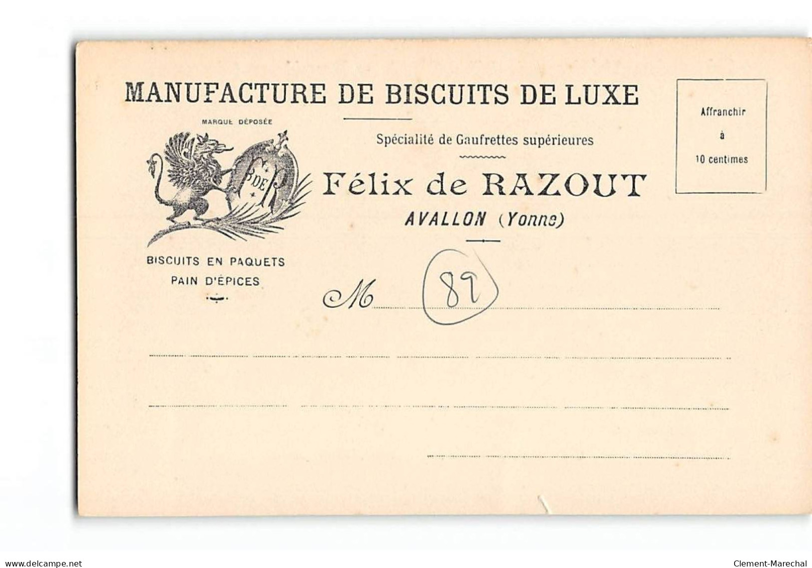 AVALLON - Vue Prise De La Morlande - Biscuits Félix De Razout à Avallon - Très Bon état - Avallon