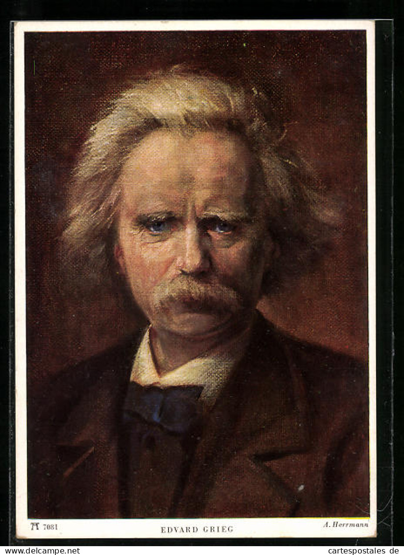 Künstler-AK Edvard Grieg, Portrait Des Komponisten  - Entertainers