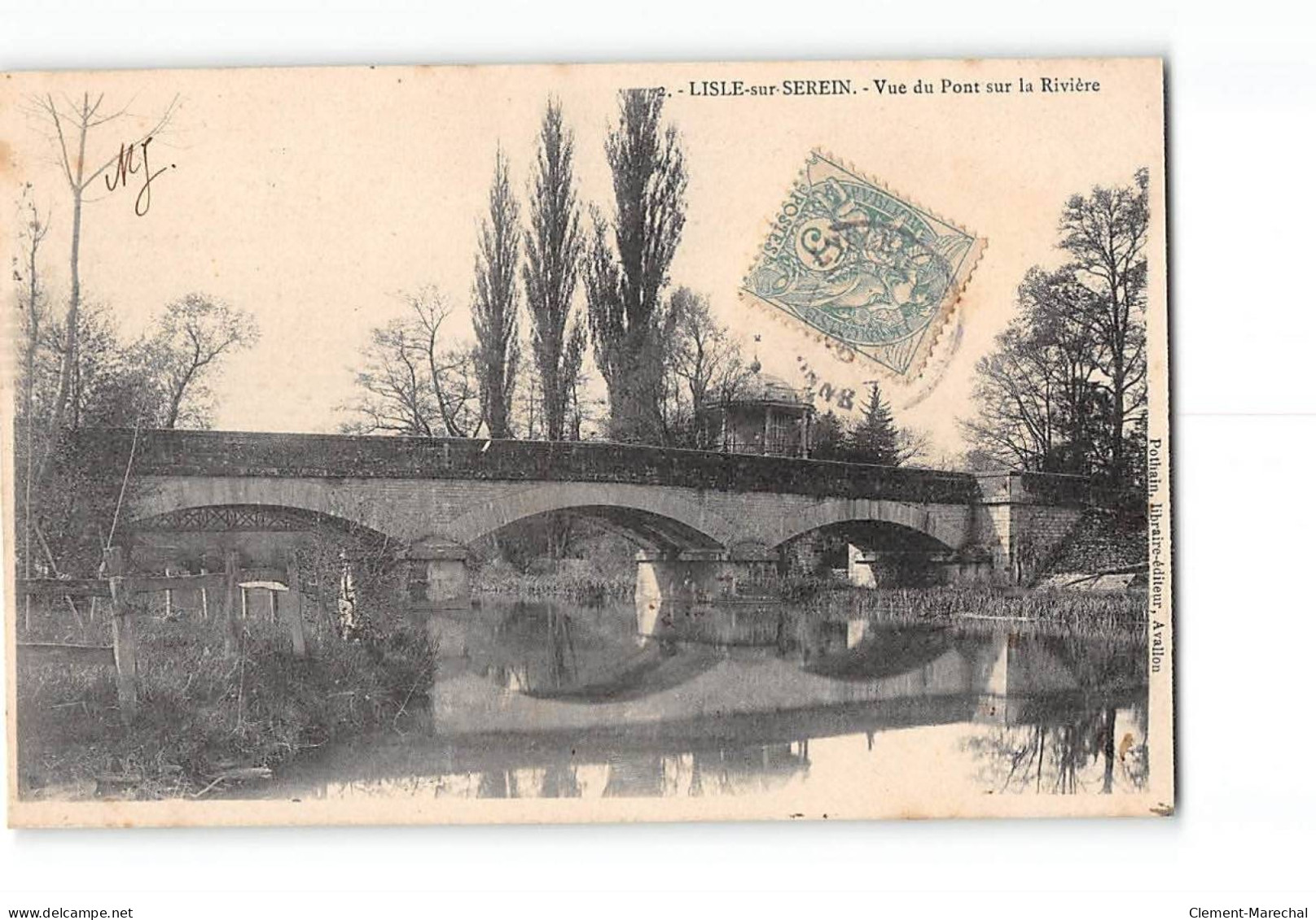 L'ISLE SUR SEREIN - Vue Du Pont Sur La Rivière - Très Bon état - L'Isle Sur Serein