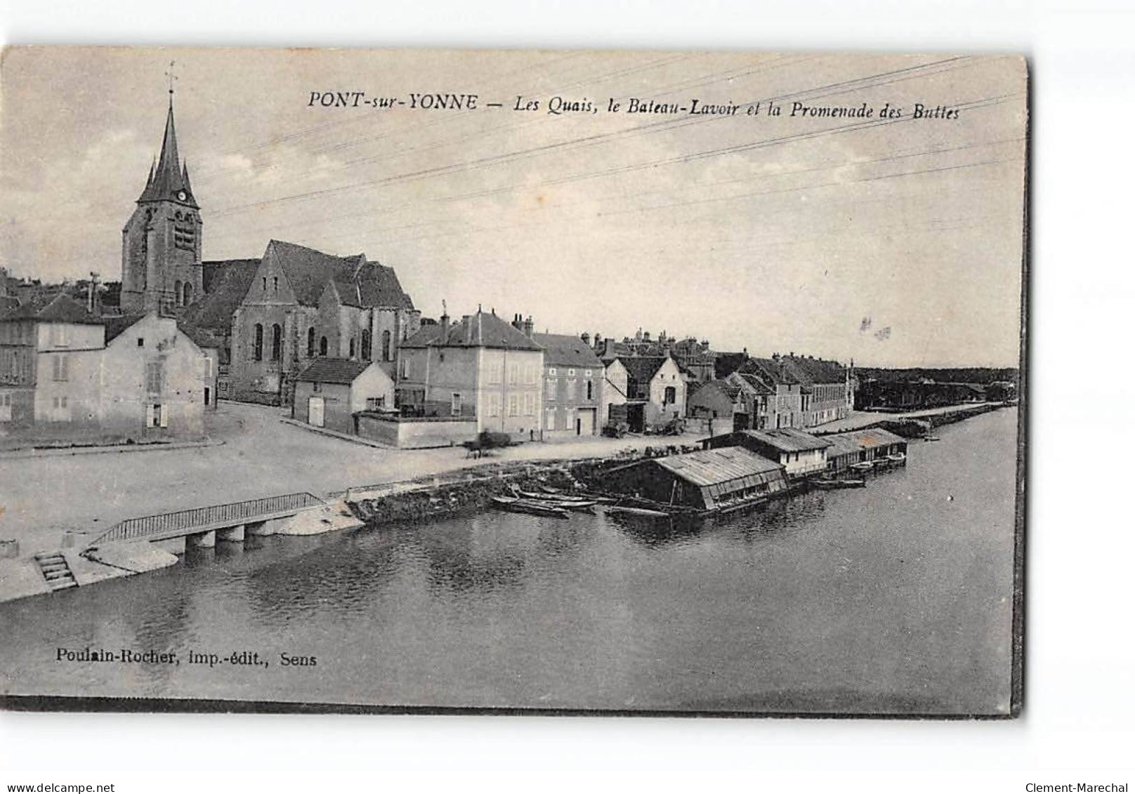 PONT SUR YONNE - Les Quais - Le Bateau Lavoir Et La Promenade Des Buttes - Très Bon état - Pont Sur Yonne