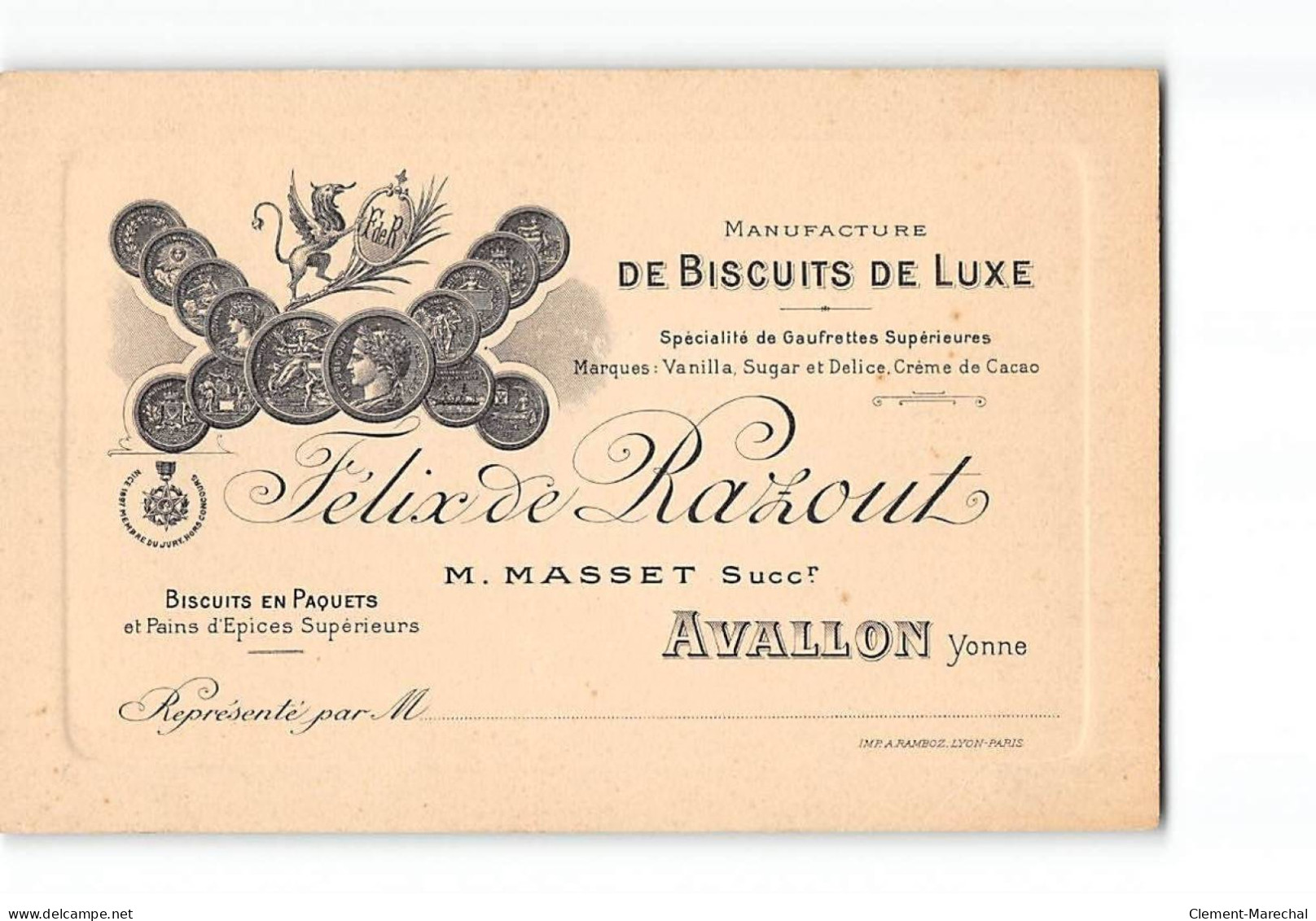 AVALLON - Manufacture De Biscuits De Luxe - Félix De Razout - Très Bon état - Avallon