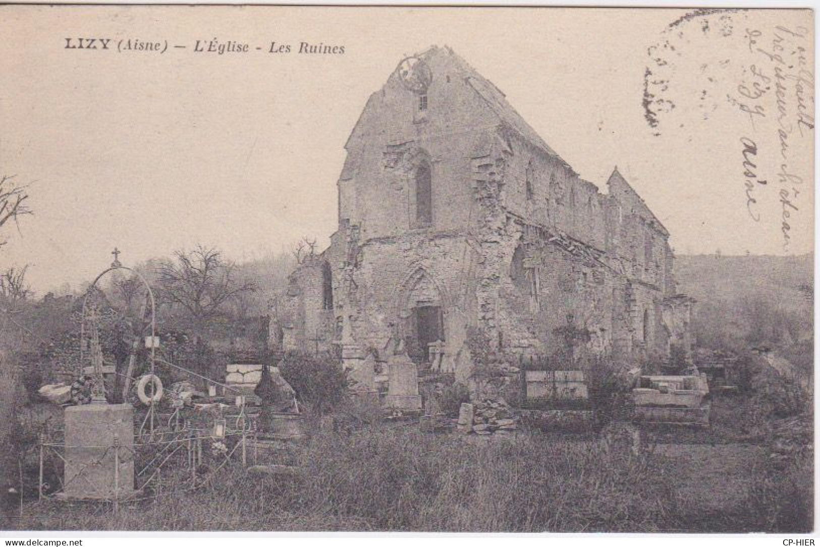 02 - LIZY - AISNE - L'EGLISE LES RUINES - Other & Unclassified