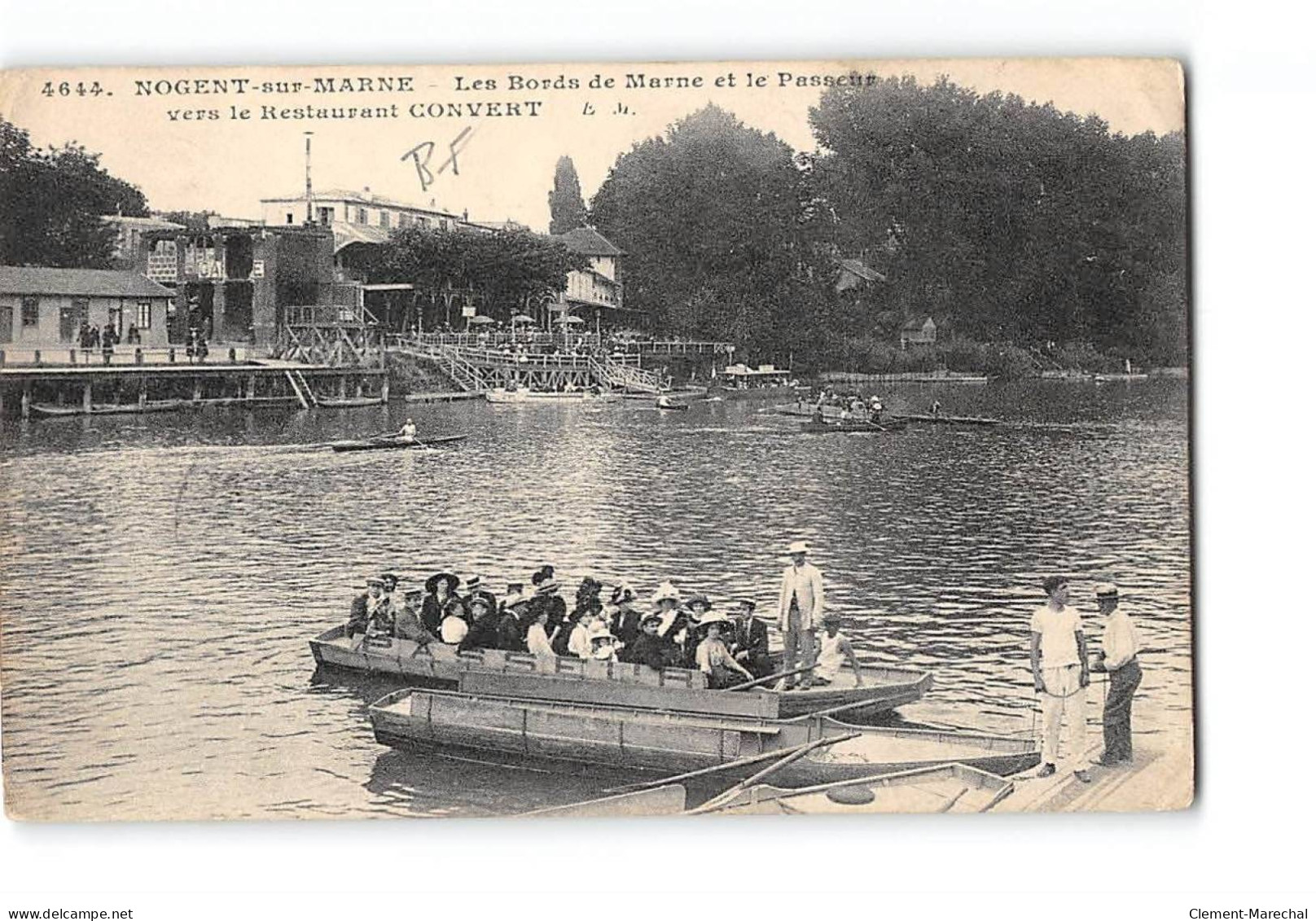 NOGENT SUR MARNE - Les Bords De Marne Et Le Passeur Vers Le Restaurant Convert - Très Bon état - Nogent Sur Marne