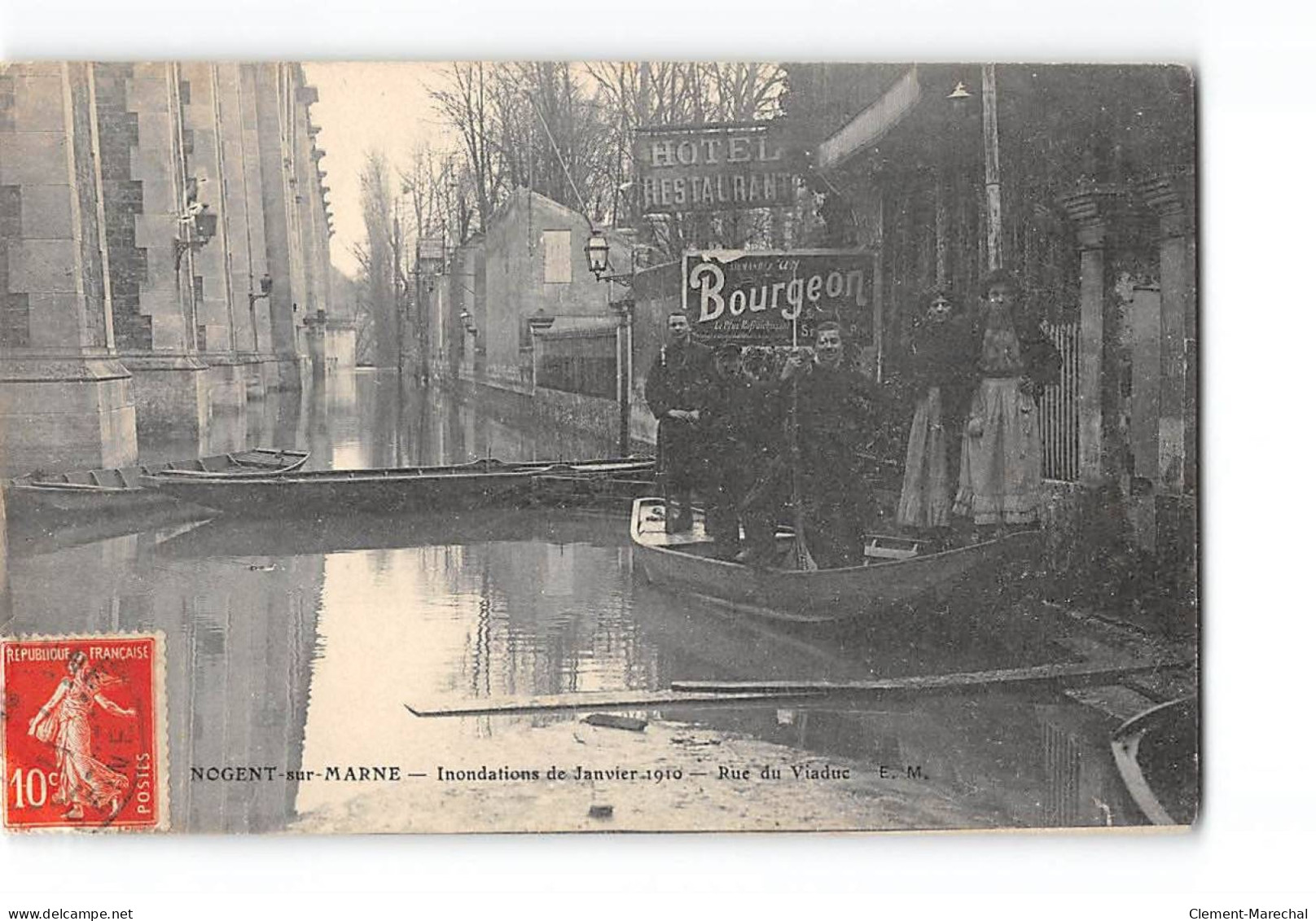 NOGENT SUR MARNE - Inondations De Janvier 1910 - Rue Du Viaduc - état - Nogent Sur Marne