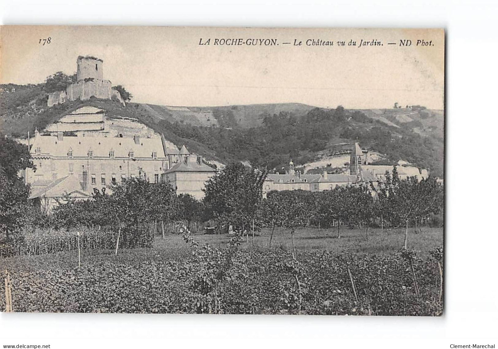 LA ROCHE GUYON - Le Château Vu Du Jardin - Très Bon état - La Roche Guyon