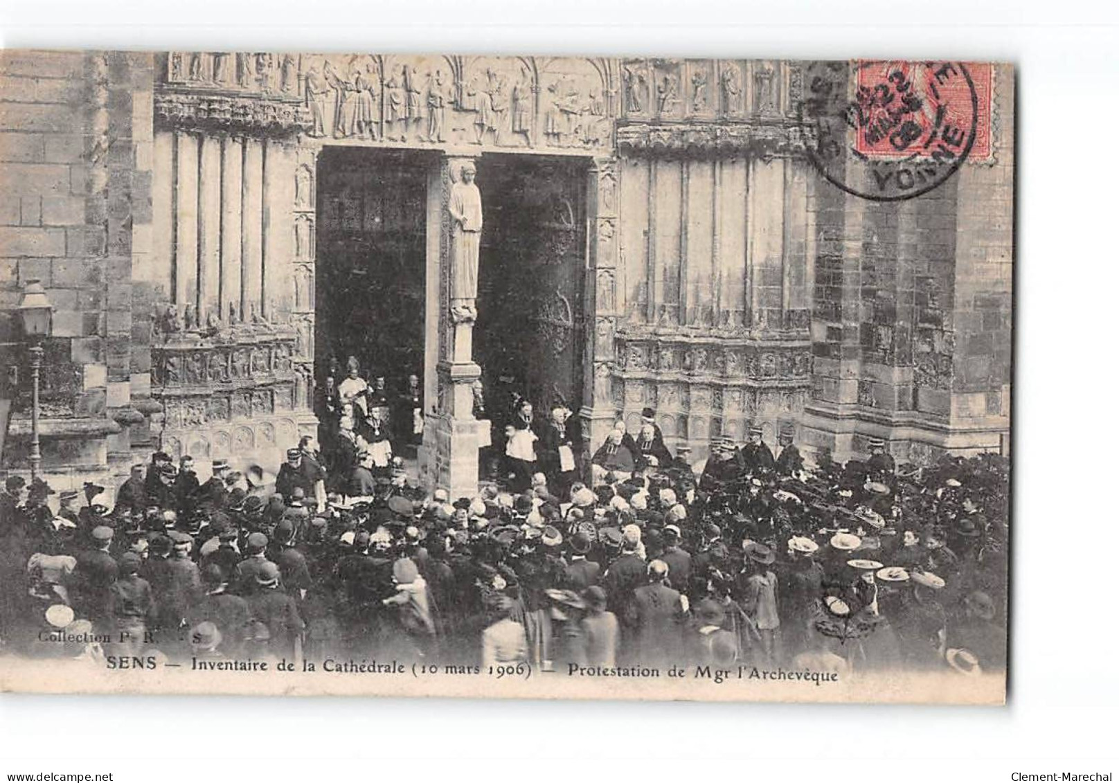 SENS - Inventaire De La Cathédrale - 10 Mars 1906 - Protestation De Mgr L'Archevêque - Très Bon état - Sens