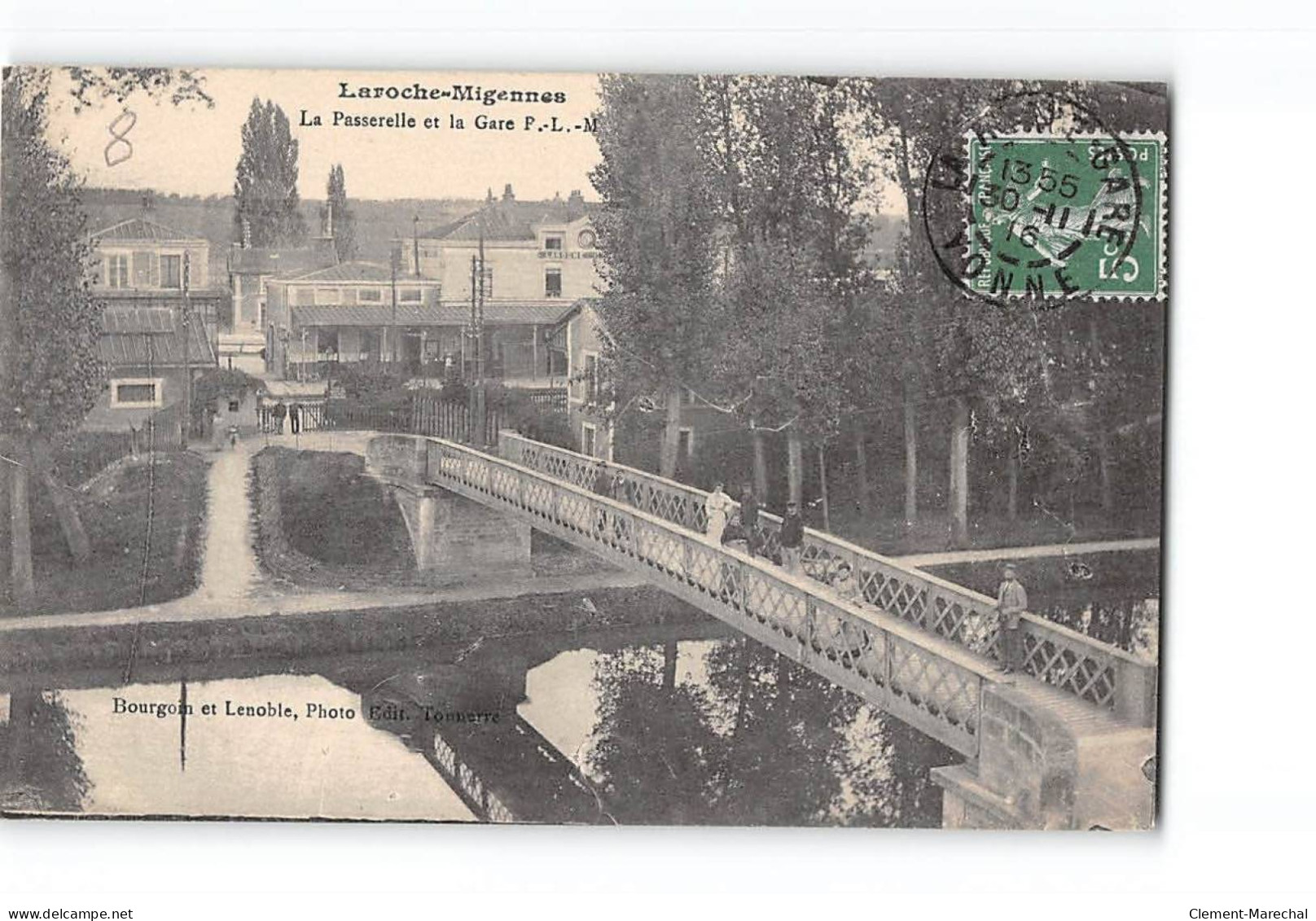 LAROCHE MIGENNES - La Passerelle Et La Gare - Très Bon état - Laroche Saint Cydroine