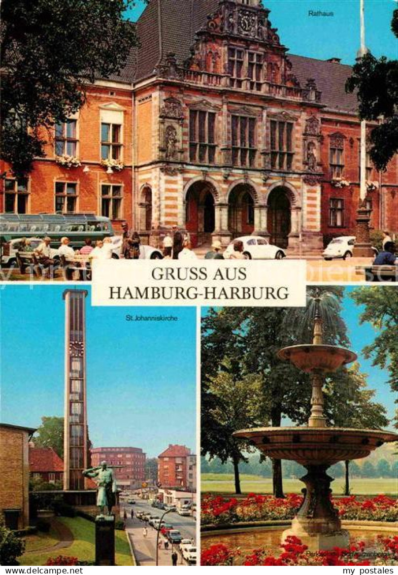 72739076 Harburg Hamburg Rathaus St Johanniskirche Parkanlage Schwarzenberg Brun - Altri & Non Classificati