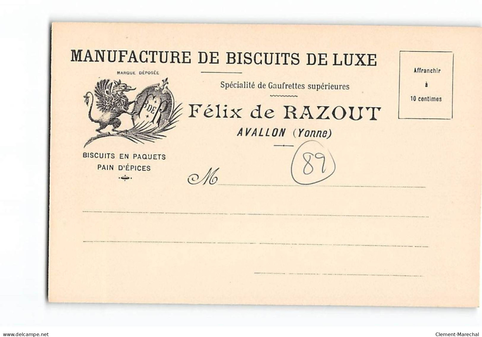 VEZELAY - Façade De La Cathédrale - Biscuits Félix De Razout - Très Bon état - Vezelay