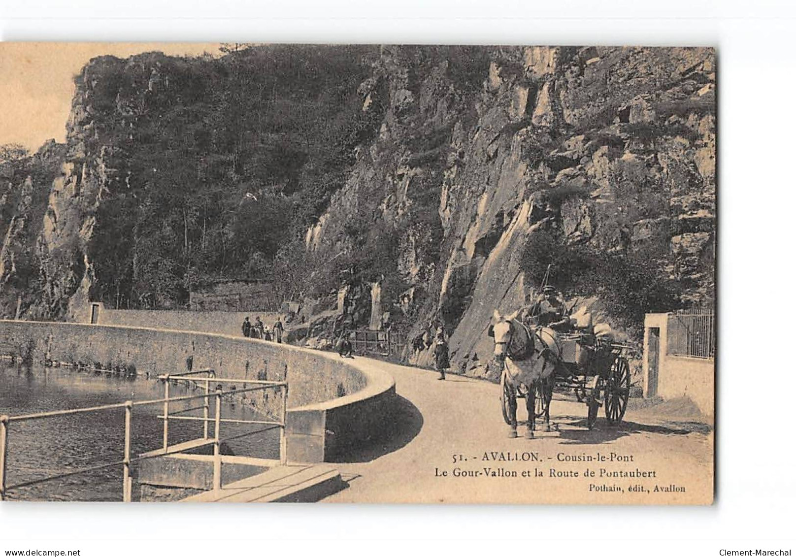 AVALLON - COUSIN LE PONT - Le Gour Vallon Et La Route De Pontaubert - Très Bon état - Avallon