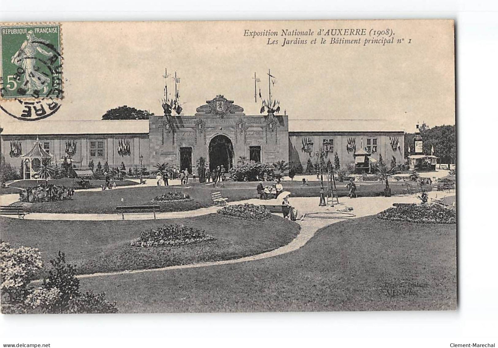 Exposition Nationale D'AUXERRE - 1908 - Le Jardin Et La Bâtiment Principal - Très Bon état - Auxerre
