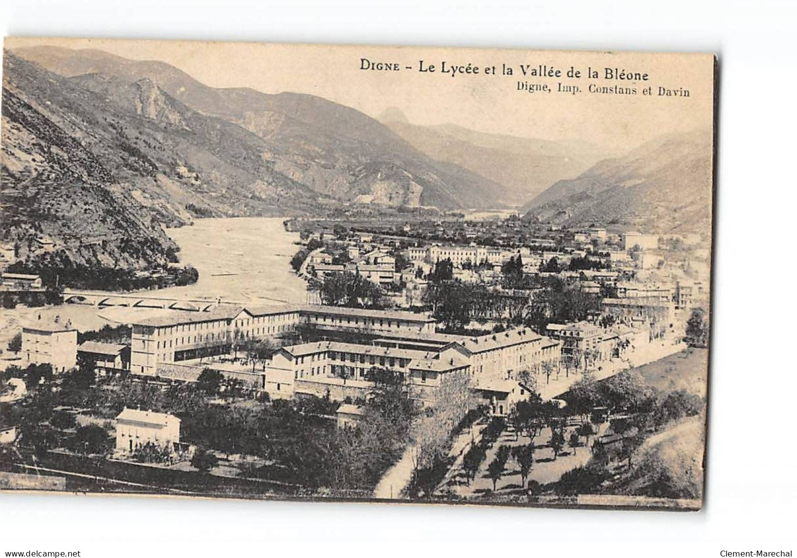 DIGNE - Le Lycée Et La Vallée De La Bléone - Très Bon état - Digne