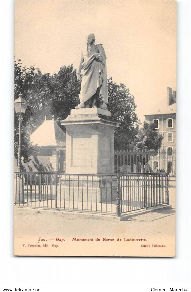 GAP - Monument Du Baron De Ladoucette - Très Bon état - Gap